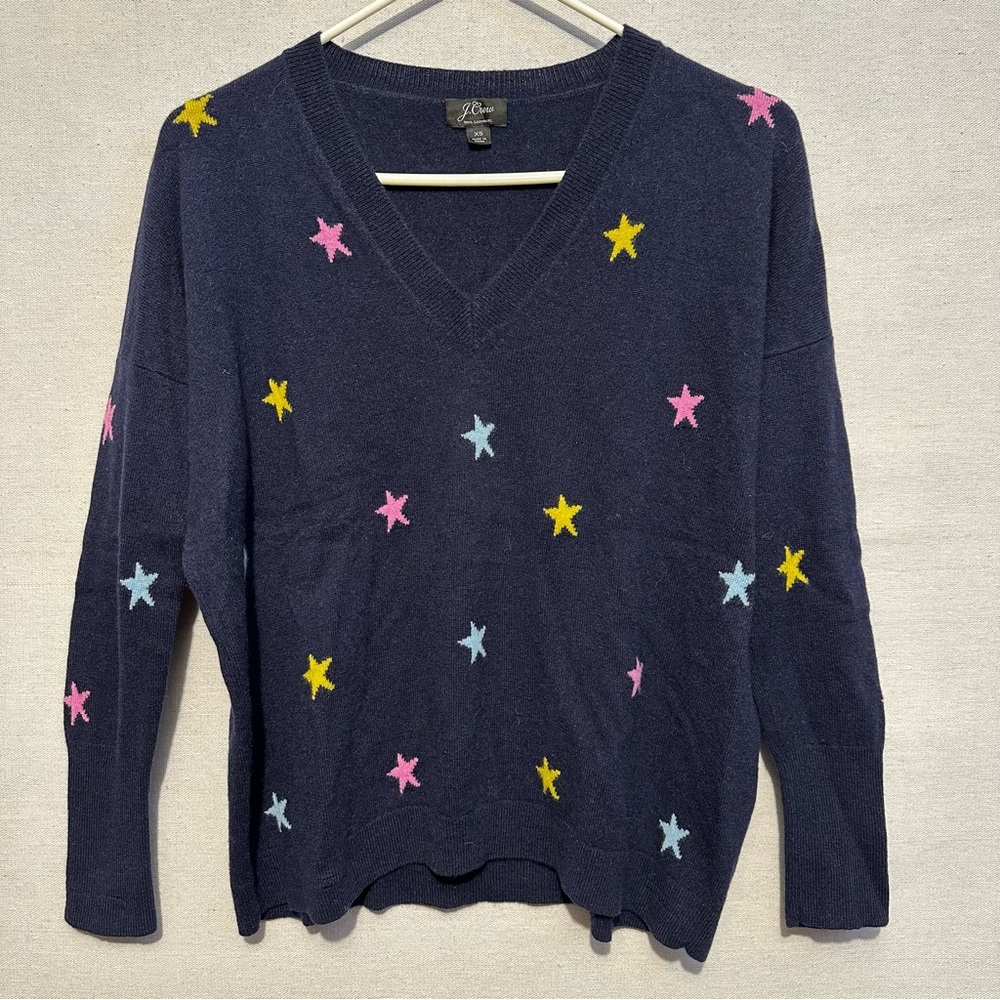 J. Crew Cashmere Star Sweater - size XS